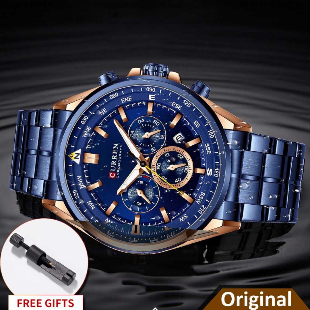 CURREN,8399,Luxury,Chronograph,Quartz,Stainless,Steel,Luminous,Hand,Watch,For,Men
