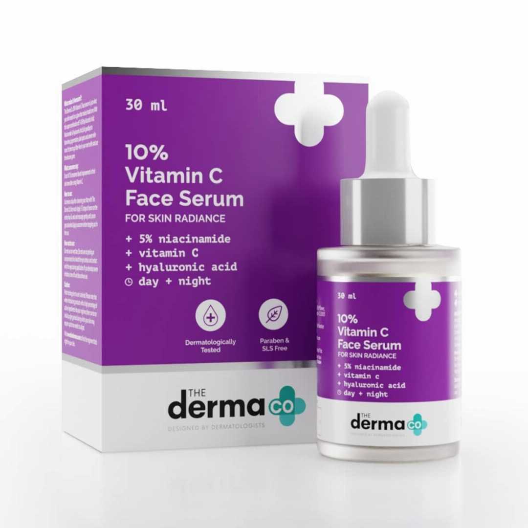 The,Derma,Co,10%,Vitamin,C,Face,Serum,with,5%,Niacinamide,&,Hyaluronic,Acid,-,30ml