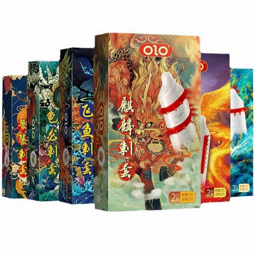 OLO,Jiulong,beads,Thorn,set,condom,1Pcs