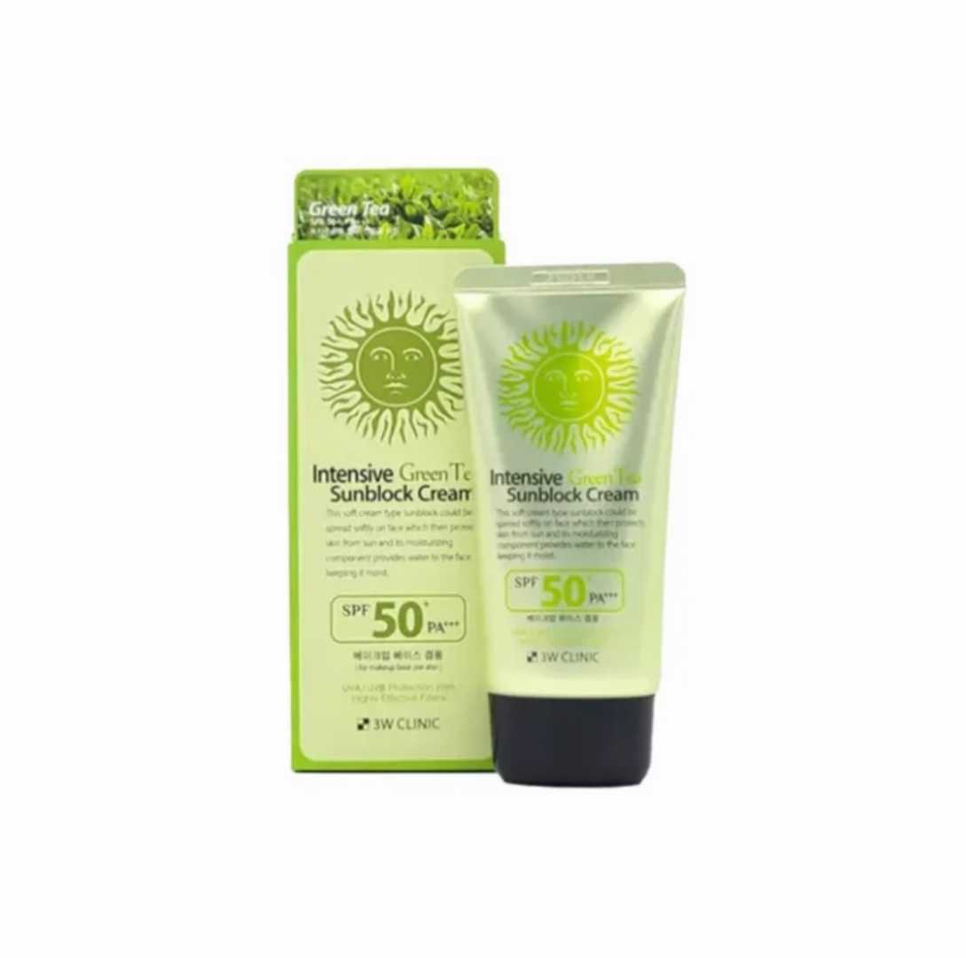 3W,CLINIC,INTENSIVE,GREEN,TEA,SUNBLOCK,CREAM,SPF,50+PA+++,(70ml)